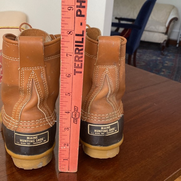 LL Bean Maine Women’s 8” Hunting Shoe or Duck Boots Leather Upper & Rubber Sole - Picture 7 of 8